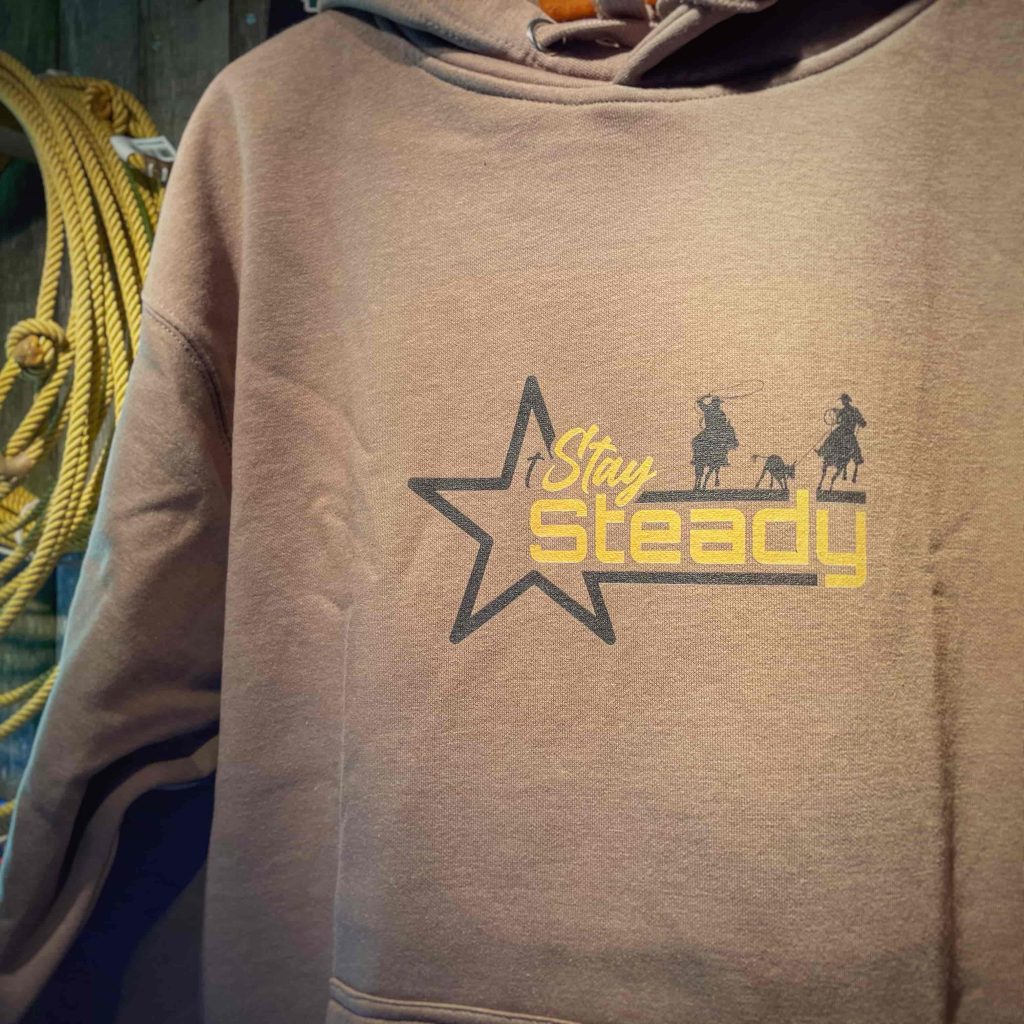 Unisex Hoodie 'Stay Steady' Star + Team Roping