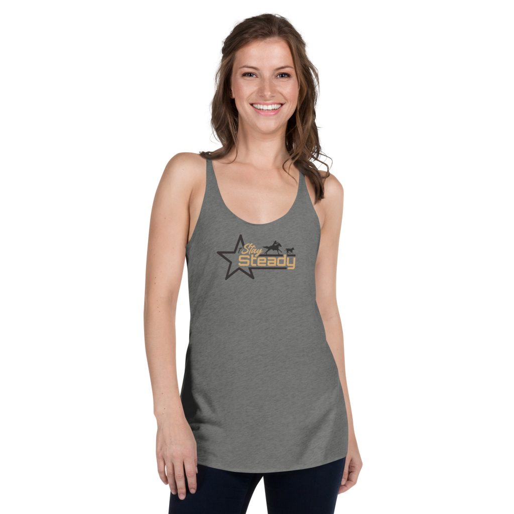Racerback Tank-Top für Damen 'Stay Steady Calf Roping'